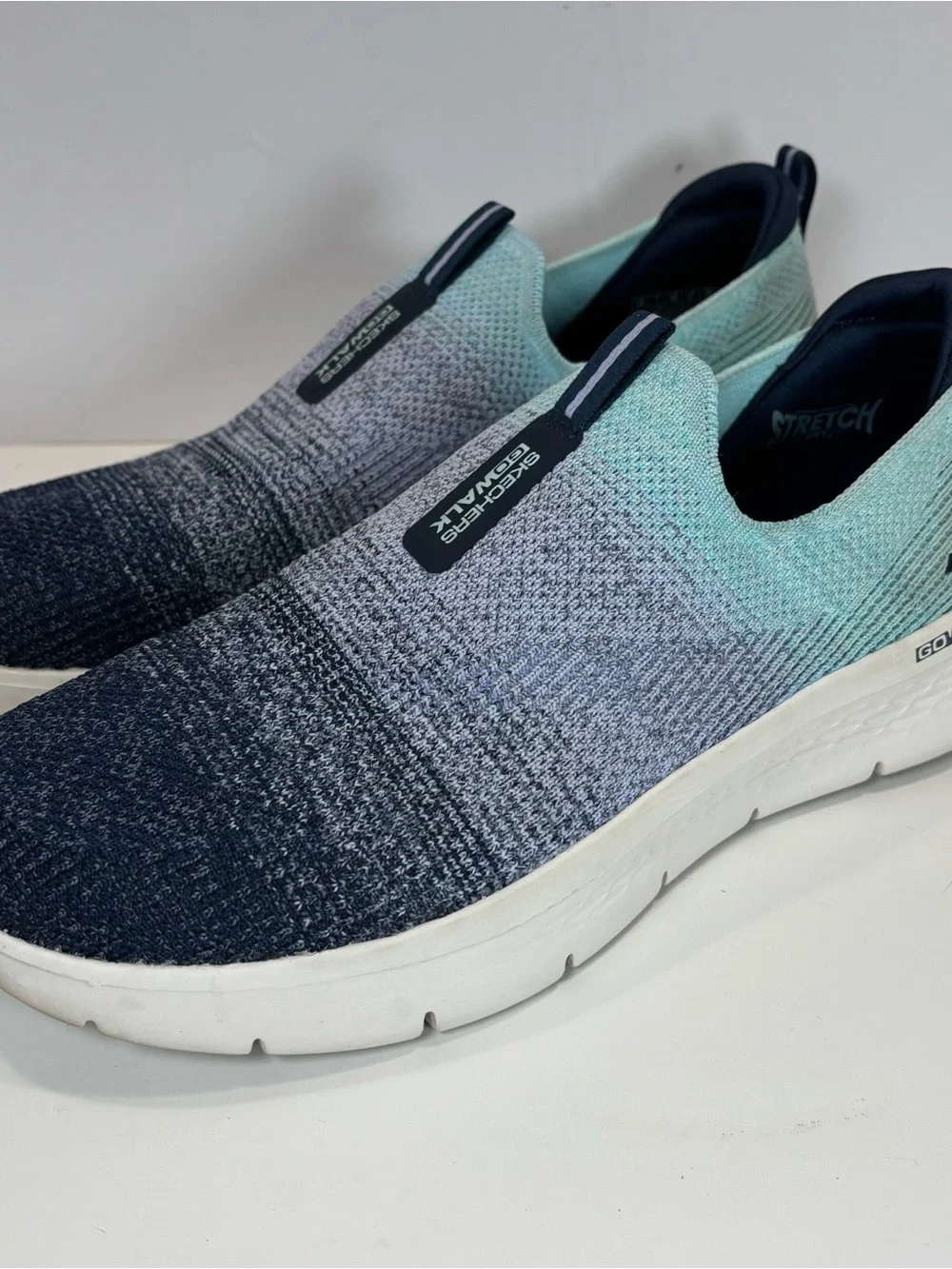 Sketchers Women’s GOwalk Flex Cali Sunset Slip In Blue Ombre Sneakers Sz 10 EUC